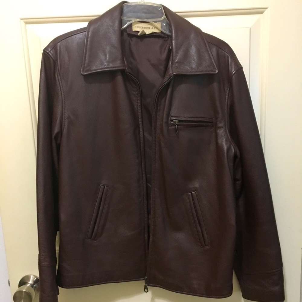 Women’s brown leather jacket Size M